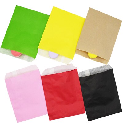 5-30pcs Solid Color Bags Kraft Paper Bag Candy Biscuit Gift