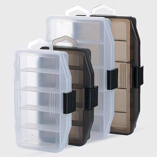 5 Grids Compartments Organizer Container Visible Plastic Fis