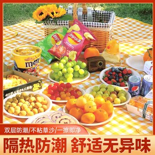 Blanket Mat Outdoor Pad Plaid Picnic Beach Thicken Camping