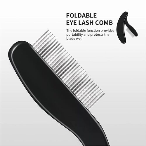 Foldable Eyelash Comb Separator Folding Lash Comb Eyebrow Ma