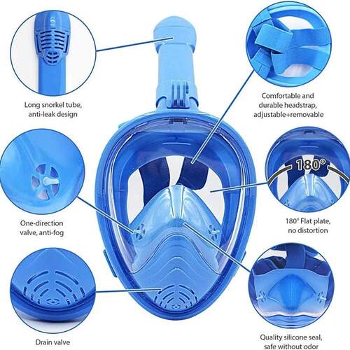 Full Face Kids Snorkel Mask Snorkeling Gear Diving Marsk wit