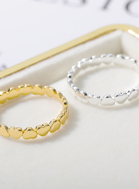 Stainless Steel Heart Rings For Women Propose Engagement