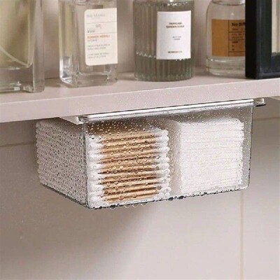 Transparent Under Table Storage Drawer Large Capacity Punch