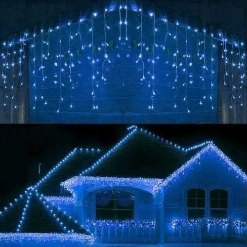 Fairy LED Icicle String Lights Christmas Garland Outdoor Lig