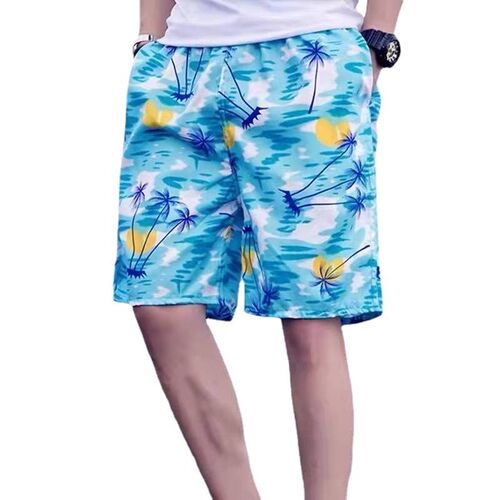 Mens Beach Casual Surfing Shorts Five-point Mens Lace-up S