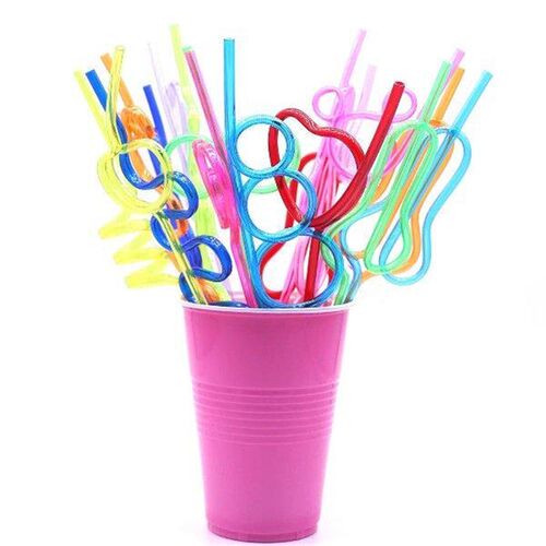 12pcs Reusable Colorful Drinking Straws Set BPA Free