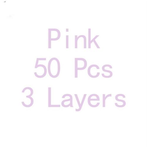 50Pcs Black Face Mask Surgical Disposable 3 Layers Medical