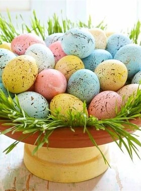 20/50Pcs Foam Easter Eggs Happy Easter Decorations Painted B