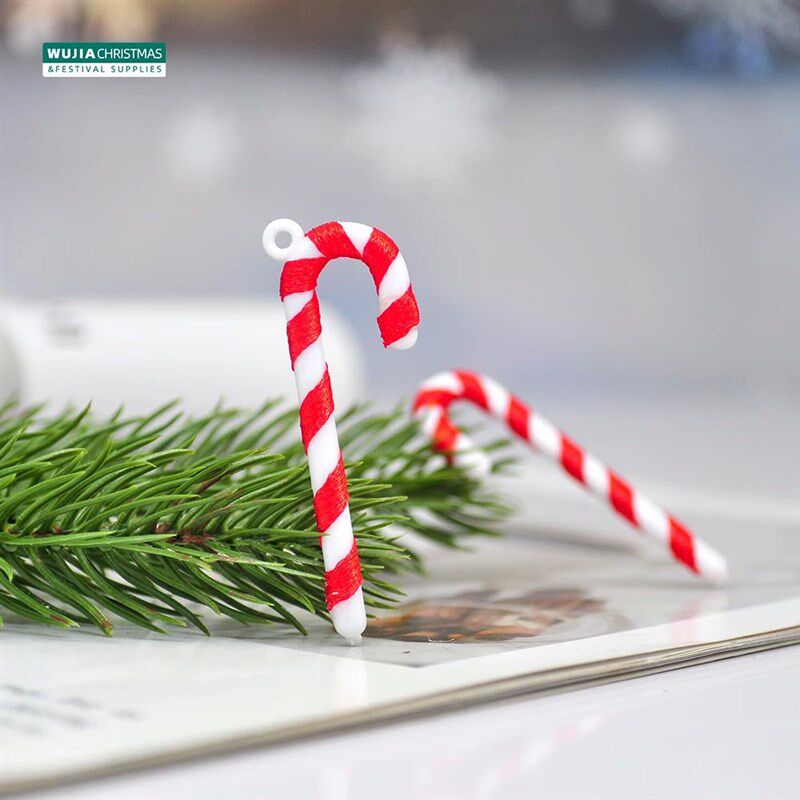 24PCS Christmas Lollipop Pendants Candy Cane Xmas Tree Hangi - 实物图