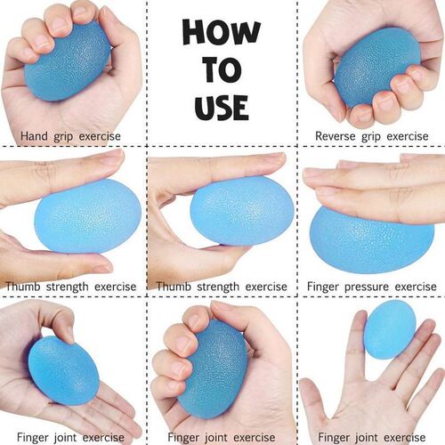 1pc Squeeze Ball Toy Silica Gel Hand Grip Ball Egg Antistres