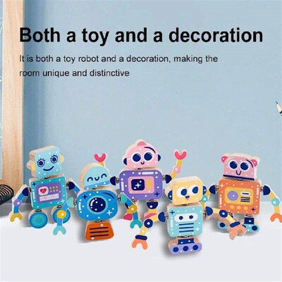 Wooden Snap-Together Building Toys Fine Motor Skill Toys
