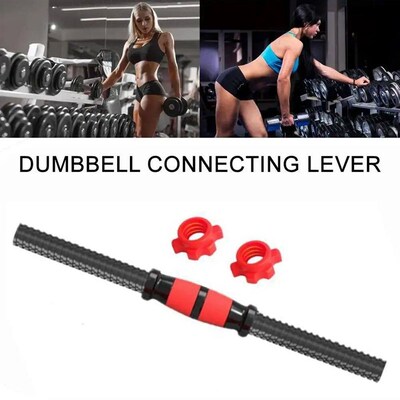 Threaded Dumbbell Handle Bar Extension Bar Set Adjustable Du