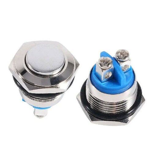 12V Metal Waterproof Push Button Momentary On Off Horn