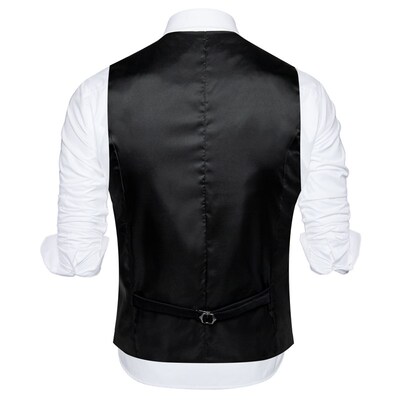 Mens Suit Vest Fashion Slim Fit Black Men Waistcoat England