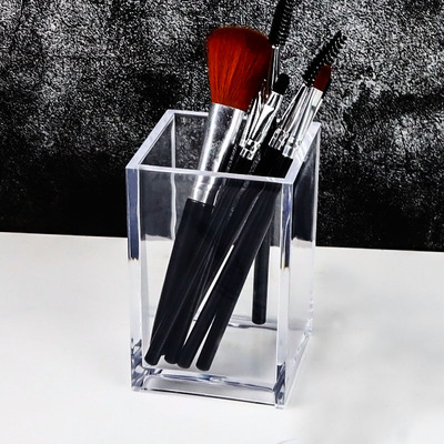 Acrylic Cosmetic Brush Storage Tube Transparent Eyebrow Penc