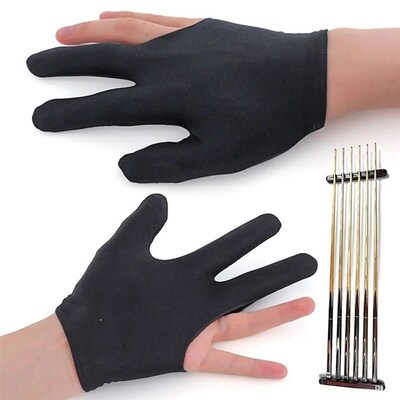 Billiards Glove Three-finger Pool Players Gloves Embroidered