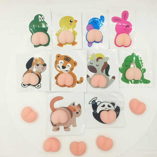 Creative Cartoon Peach Butt Squishy Squeeze Fidget Toys Mult