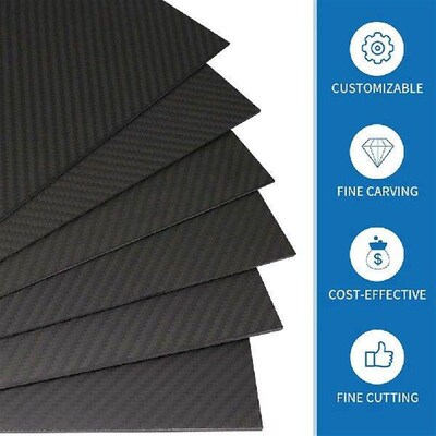 125mm X 75mm 3K Full Carbon Fiber Plate Panel Sheets