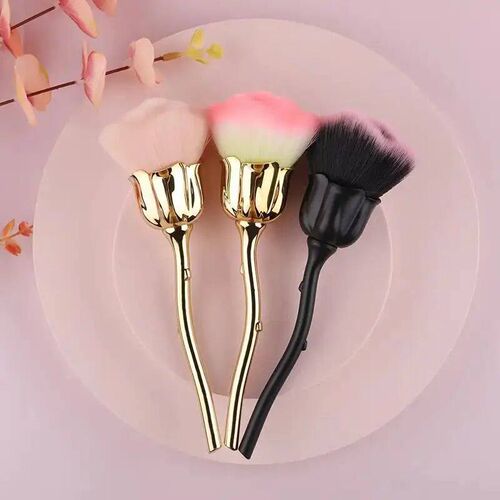 1pc Black Rose Shaoed Loose Powder Makeup Brush Women Face B