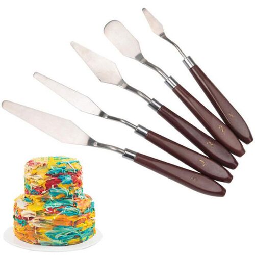 5pcs/set Stainless Steel Spatula Baking Pastry Tools Fondant
