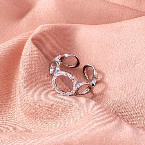 Accessories fashion simple opening geometric circle zircon r
