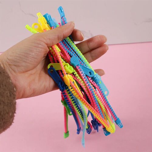 10Pcs Antisss Zipper Bracelet Autism Hand Sensory Fidget Toy
