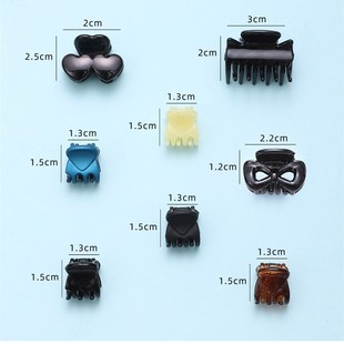 Plastic Mini Hair Clip Claw Cute Hair Clips Plastic Black Ha