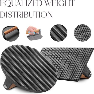 Cast Iron Grill Press Burger Steak Griddle Skillet