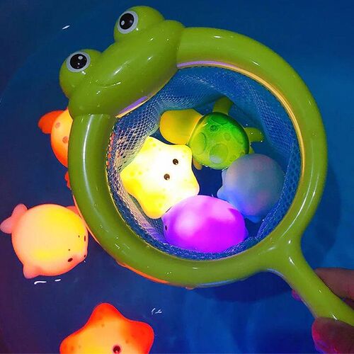 Soft Rubber Float Induction Luminous Frogs for Kids Baby Bat