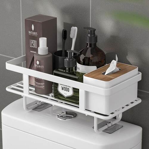 Toilet Paper Holder Wall Mounted Tube Tray Tissue Box Shelf