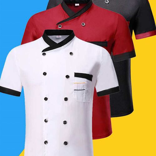 Chefs Clothes Short-sleeved Dining Hotel Fixture Mens and