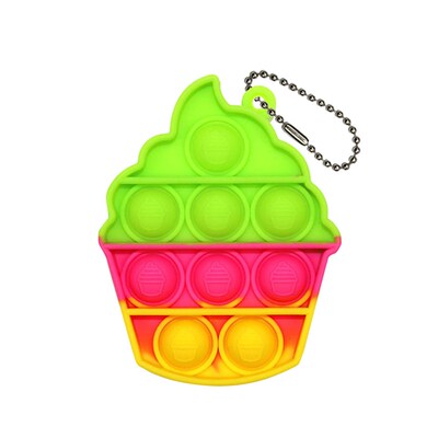 Push Pops Mini Keychain Dinosaur Fidget Toy For Autism Adhd