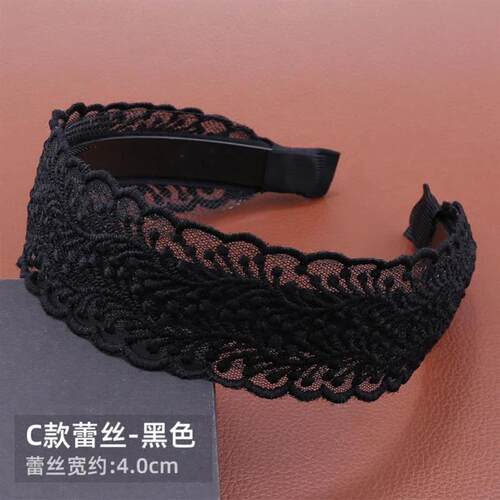 Korean  Vintage Lace Flower Hair Hoop Sweet Headband Tempera