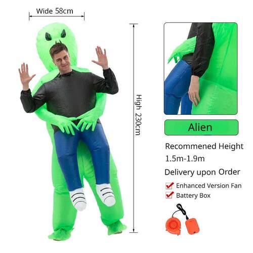 Alien Inflatable Monster Funny Suit Scary Cosplay Costume fo