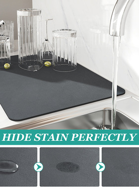 Super Absorbent Coffee Dish Large Absorbent Draining Mat Dry