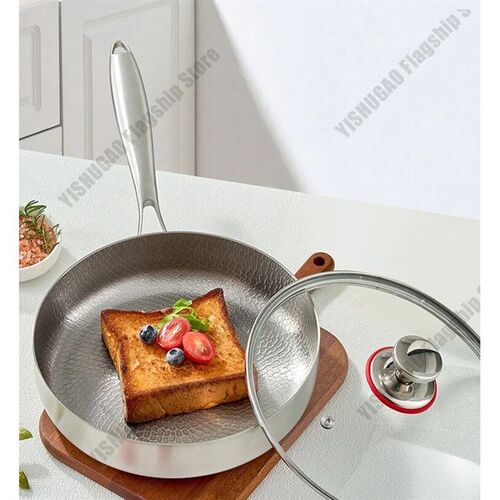 Titanium Stainless steel Frying pan Non-stick wok Egg steak