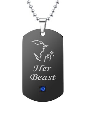 New 2025 Her Beast His Beauty Couple Diamond Pendants Custom
