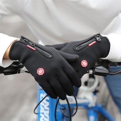 Winter Cycling Gloves Men Women Waterproof Windproof Touch S