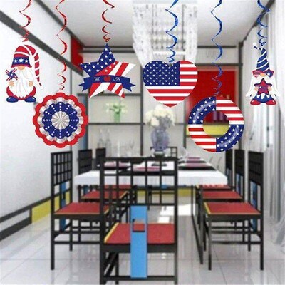 Patriotic Hanging Swirls Pendant Reliable Odorless Durable