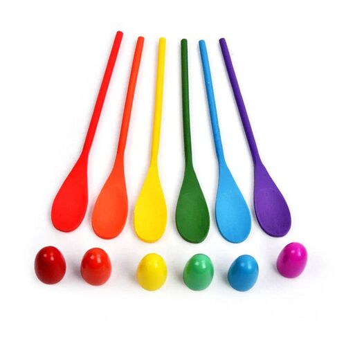 Children Balance  Wooden Balance Spoon Egg Kids Outdoor Spor