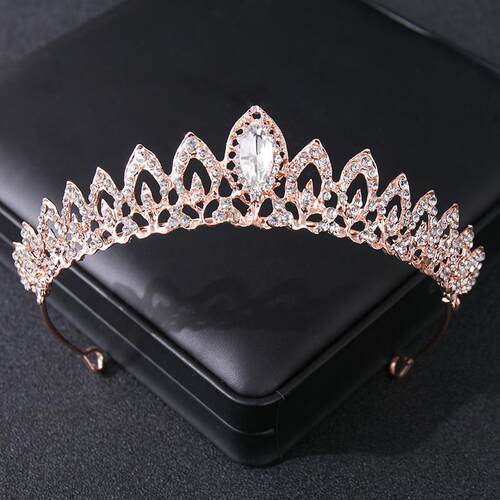 Wedding Hair Tiara Crystal Bridal Tiara Crown Silver Color D