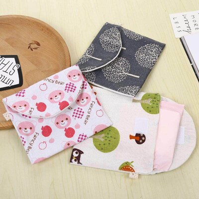 Cute cotton hemp Tampon aunt towel Pads Store Change Note Ca