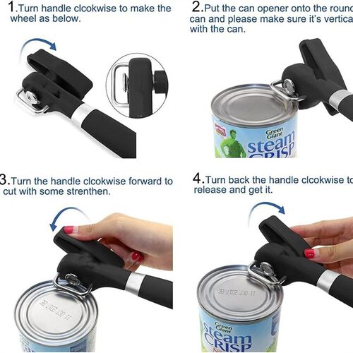 Safe Cut Can Opener Smooth Edge Manual Can Opener  Handheld