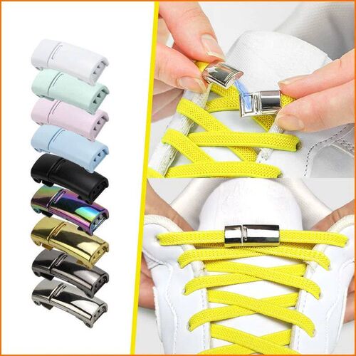 New Magnetic Secure Snap Shoelaces No Tie Elastic Shoelaces