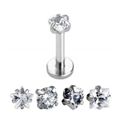 2/3/4mm round tragus lip ring ear cartilage piercing st