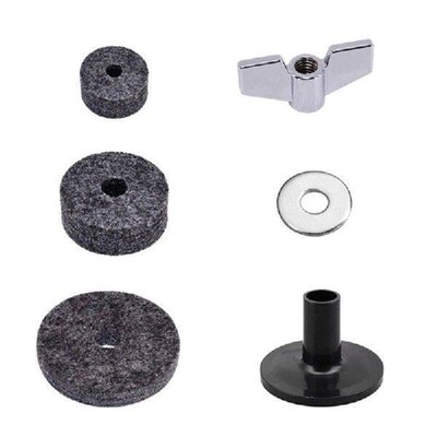 18 Pieces/set Drum Cymbal Soft Round Felt Pad Wing Nut