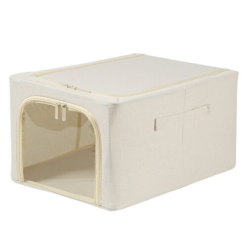 New Cotton and Linen Storage Box Fabric Foldable Clothes and