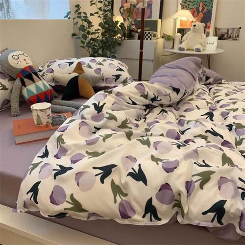 Sheets Cotton Bedding Duvet Bed Bedsheet Cover Quilt Set