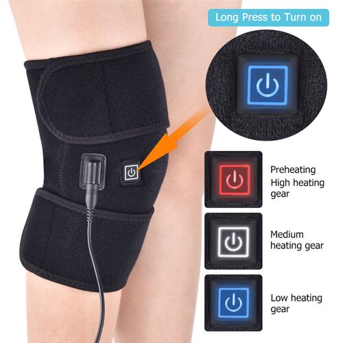 Electric Leg Heating Knee Pads Infrared Heated Therapy Hot C