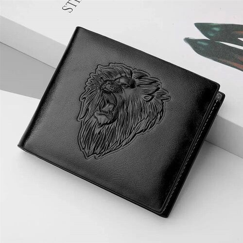 Wallet Mens Personalized Three-Fold 3D Embossed Wallet Mult